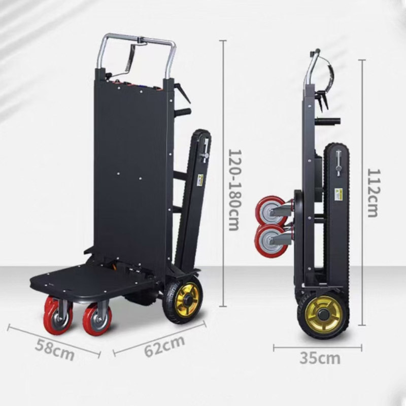 Dimensions of High-Power Stair Climber (Aux. Rubber Wheels + Tracks)